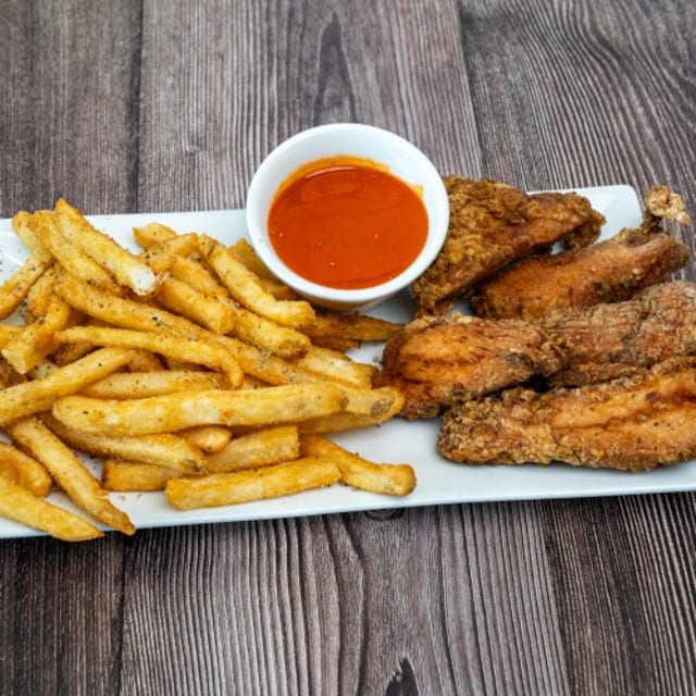 Chicken Tenders with Fries.