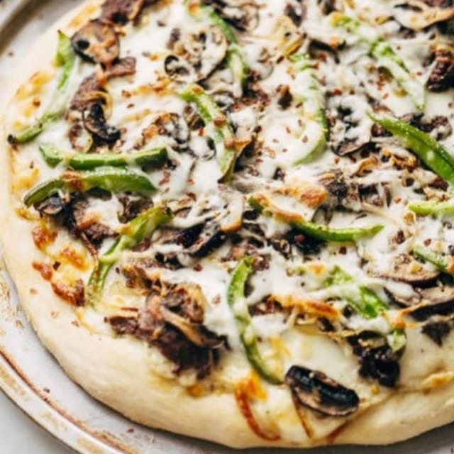 Cheesesteak Pizza.