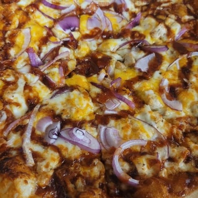 BBQ Chicken Pizza.