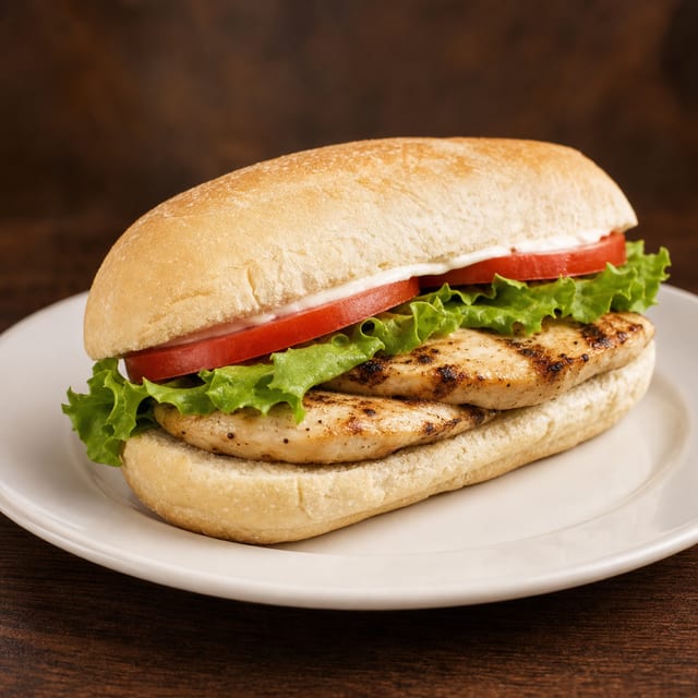 Grilled Chicken & Cheese Sub.