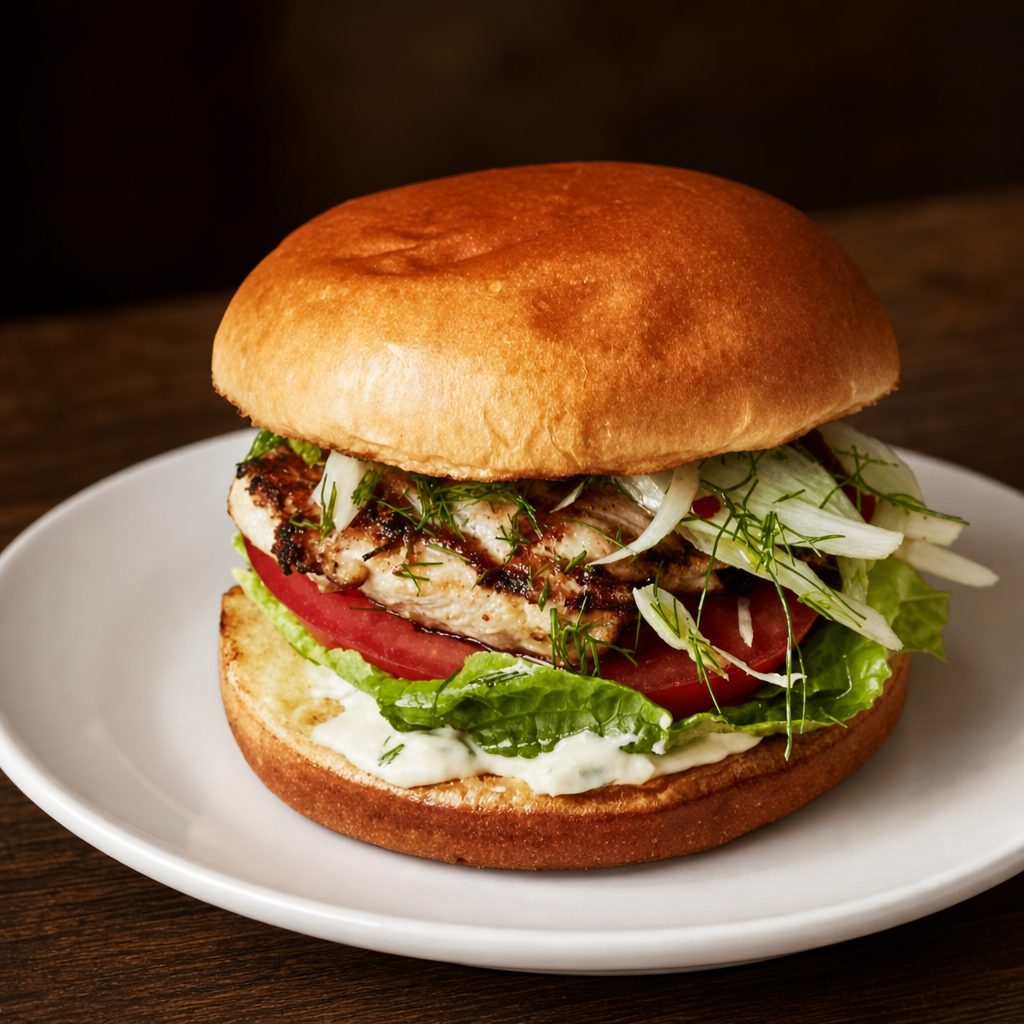 Grilled Chicken Burger.