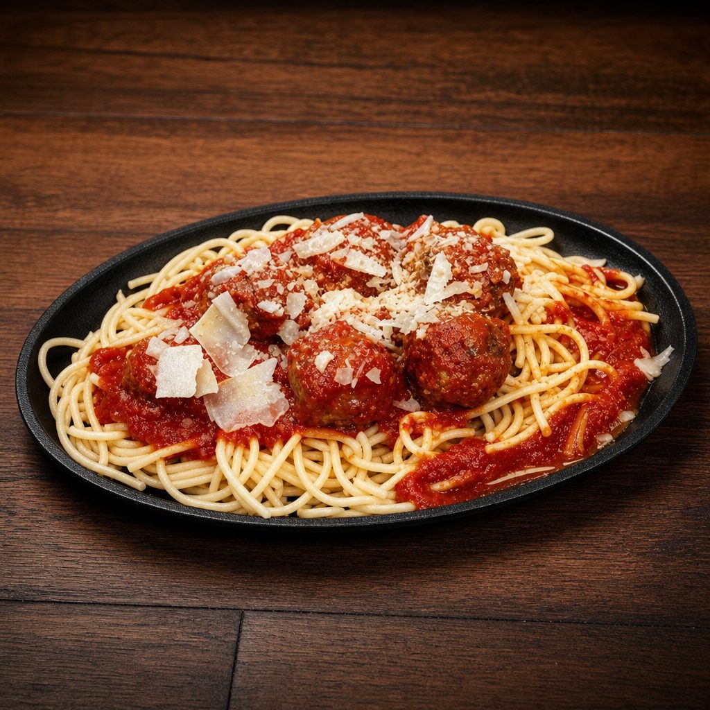 Meat Sauce or Meatballs.