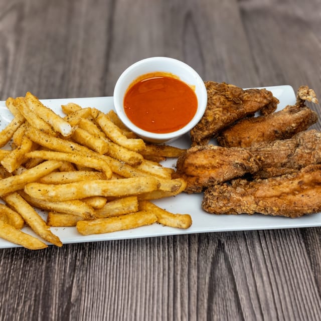 Chicken Tenders with Fries.