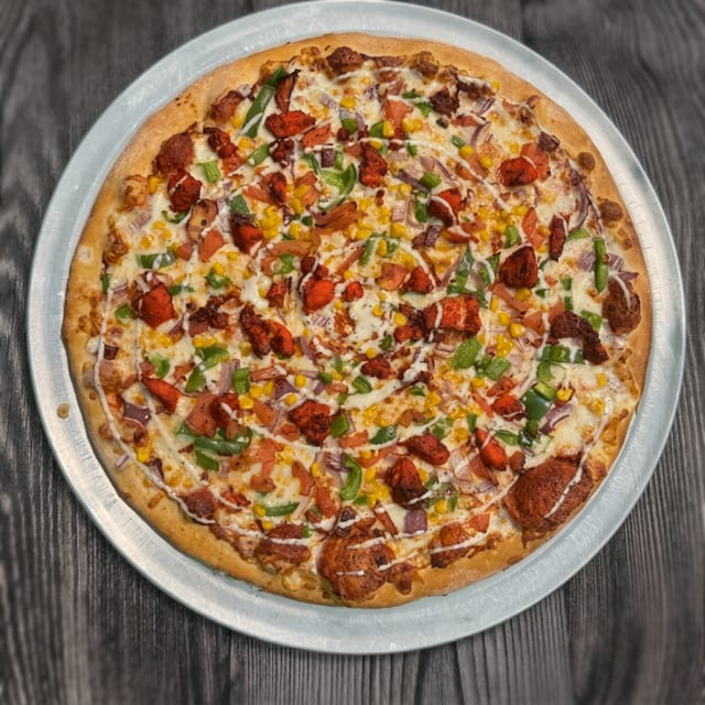 Spicy Tandoori Pizza.