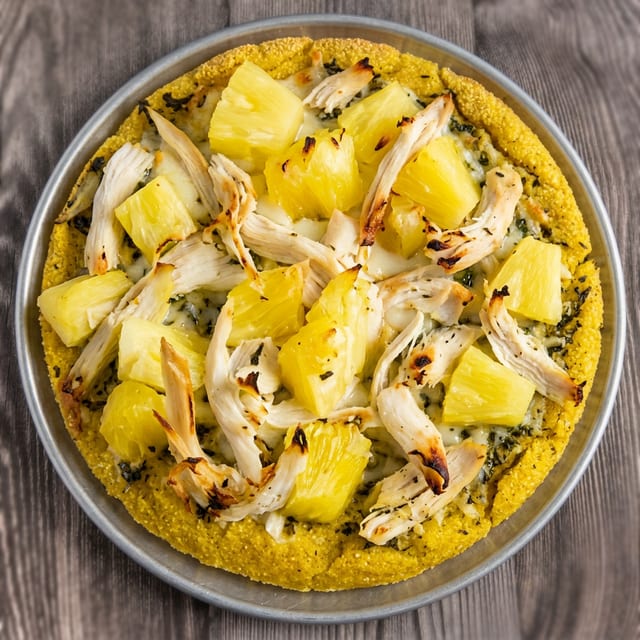 Chicken & Pineapple Pizza.