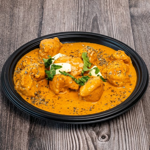 Butter Chicken with Rice or Naan Platter.